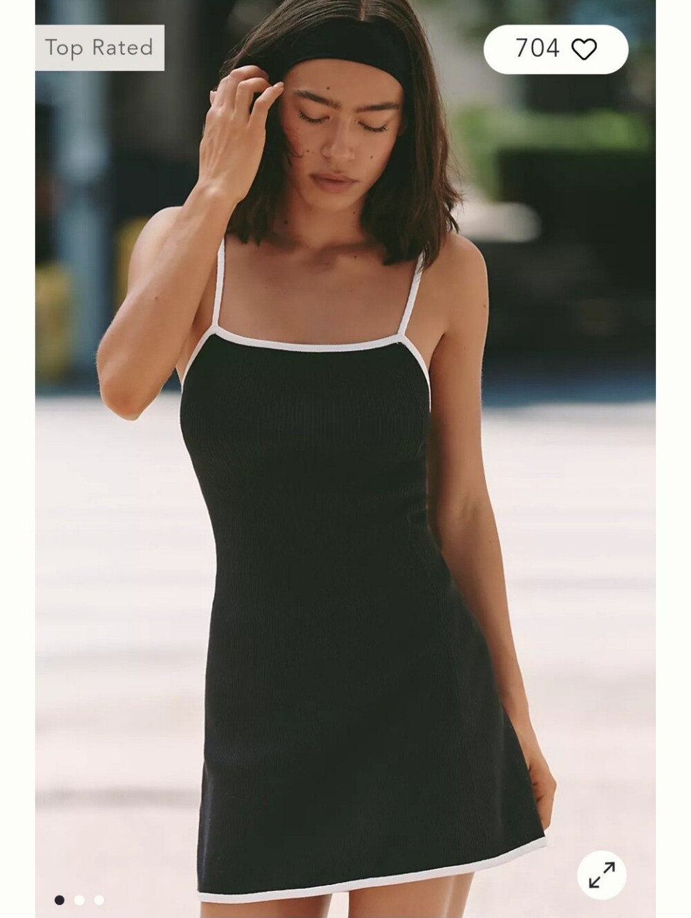Anthropologie Daily Practice Square Neck Mini Dress XL New
